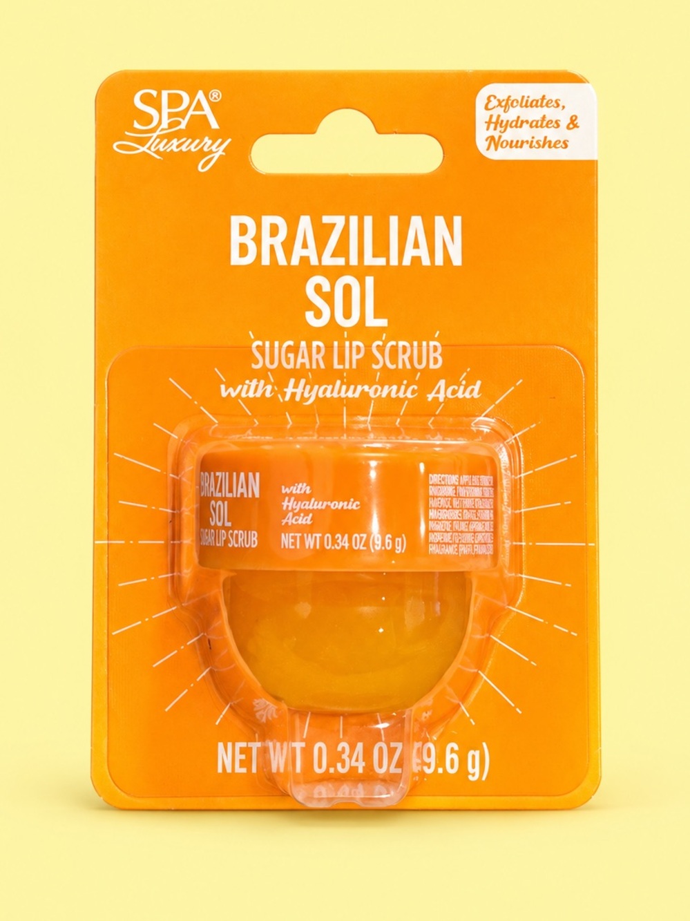 SPA Luxury Brazilian Sol Sugar Lip Scrub with Hyaluronic Acid